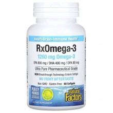Омега 3 Natural Factors RxOmega-3 1260 mg 60 Softgels