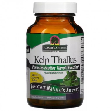 Микроэлемент Йод Nature's Answer Kelp Thallus 100 Veg Caps