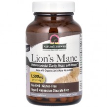 Комплекс для профилактики работы головного мозга Nature's Answer Lion's Mane 1500 mg 90 Veg Caps