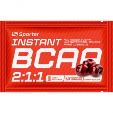 Аминокислота BCAA для спорта Sporter Instant ВСАА 2:1:1 10 g Cherry Аминокислота BCAA для спорта Sporter Instant ВСАА 2:1:1 10 g Cherry