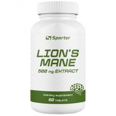 Натуральная добавка для спорта Sporter Lions Mane 500 mg 60 Tabs Натуральная добавка для спорта Sporter Lions Mane 500 mg 60 Tabs