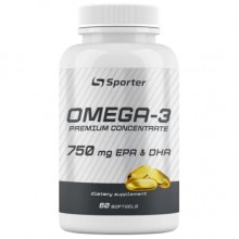 Омега для спорта Sporter Omega 3 750 mg 60 Caps