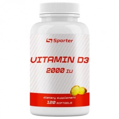 Витамин D для спорта Sporter Vitamin D3 2000 IU 120 Softgels Витамин D для спорта Sporter Vitamin D3 2000 IU 120 Softgels