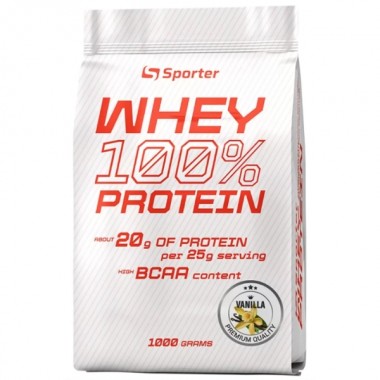 Протеин Sporter Whey 100% Protein 1000 g /40 servings/ Vanilla