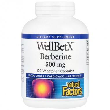 Барбарис Natural Factors WellBetX Berberine 500 mg 120 Veg Caps