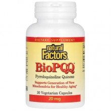 Антиоксидант PQQ Natural Factors BioPQQ Pyrroloquinoline Quinone 20 mg 30 Veg Caps