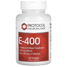 Витамин E Protocol for Life Balance E-400 120 Softgels Витамин E Protocol for Life Balance E-400 120 Softgels