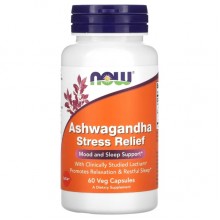Ашваганда NOW Foods Ashwagandha Stress Relief 60 Veg Caps