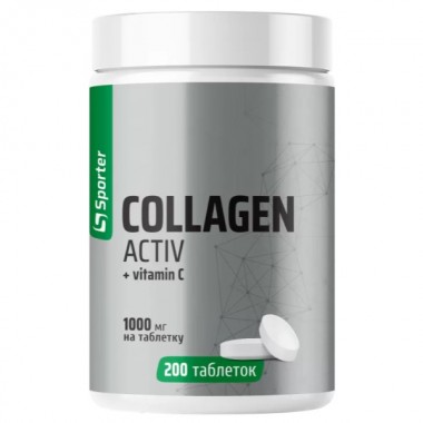 Хондропротектор (для спорта) Sporter Collagen Active + Vitamin C 200 Tabs