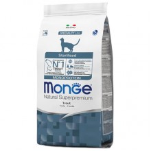 Сухой корм для котов Monge Cat Sterilised с форелью 0,4 Кг Сухой корм для котов Monge Cat Sterilised с форелью 0,4 Кг