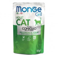 Влажный корм для котов Monge Cat GRILL Wet Adult кролик 0,085 Кг