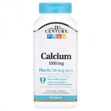 Витаминно-минеральный комплекс 21st Century Calcium Plus D3 90 Tabs Витаминно-минеральный комплекс 21st Century Calcium Plus D3 90 Tabs