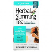 Заменитель питания 21st Century Herbal Slimming Tea Caffeine Free 24 Tea Bags All Natural