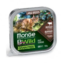 Влажный корм для котов Monge Cat Wet Bwild Grain Free буйвол (для кошек крупных пород с 2-х месяцев) 100 г Влажный корм для котов Monge Cat Wet Bwild Grain Free буйвол (для кошек крупных пород с 2-х месяцев) 100 г
