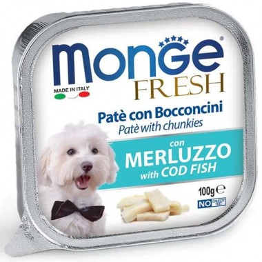 Monge Dog Wet FRESH треска 0,1 Кг  Monge Dog Wet FRESH треска 0,1 Кг