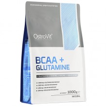 Аминокомплекс для спорта OstroVit BCAA + Glutamine 1000 g /100 servings/ Natural Аминокомплекс для спорта OstroVit BCAA + Glutamine 1000 g /100 servings/ Natural