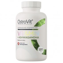 Витаминно-минеральный комплекс для спорта OstroVit Vit&Min + Ashwagandha 120 Tabs