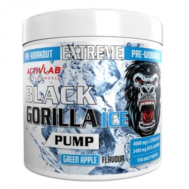 Комплекс до тренировки Activlab Black Gorilla Ice Pump 300 g /30 servings/ Green Apple Комплекс до тренировки Activlab Black Gorilla Ice Pump 300 g /30 servings/ Green Apple