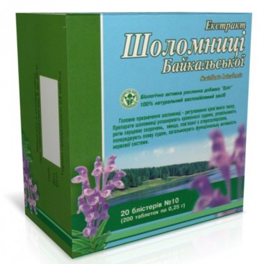Комплекс для профилактики нервной системы Elit-Pharm Экстракт Шлемника Байкальского 200 таб