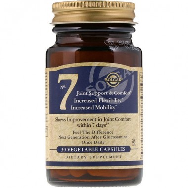 Комплекс для суставов Solgar No 7, Joint Support & Comfort 30 Veg Caps SOL-50497