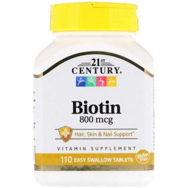 Биотин 21st Century Biotin, High Potency 800 mcg 110 Tabs