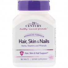 Комплекс для кожи, волос, ногтей 21st Century Hair, Skin & Nails, Advanced Formula 50 Tabs