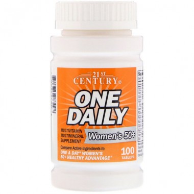 Витаминно-минеральный комплекс 21st Century One Daily Woman's 50+, Multivitamin Multimineral 100 Tabs