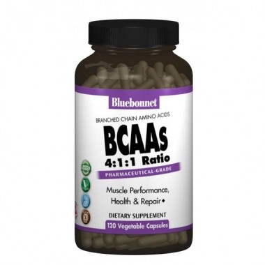 Аминокислота BCAA Bluebonnet Nutrition BCAAs 120 Veg Caps