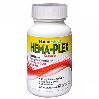 Комплекс для профилактики давления и кровообращения Nature's Plus Hema-Plex 60 Veg Caps