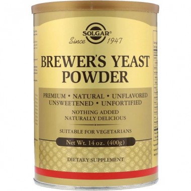 Пивные дрожжи Solgar Brewer's Yeast Powder 14 oz 400 g /13 servings/