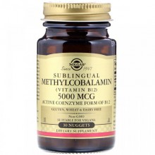 Витамин Б12 Solgar Sublingual Methylcobalamin (Vitamin B12) 5000 mcg 30 Nuggets