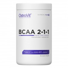 Аминокислота BCAA для спорта OstroVit BCAA 2-1-1 400 g /40 servings/ Pure
