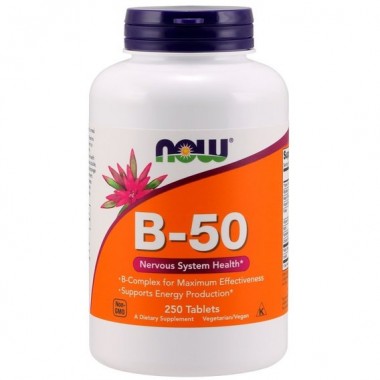 В комплекс NOW Foods Vitamin B-50 250 Tabs В комплекс NOW Foods Vitamin B-50 250 Tabs