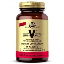 Витаминно-минеральный комплекс Solgar Formula V VM-75 Multiple Vitamins with Chelated Minerals 60 Veg Tabs Витаминно-минеральный комплекс Solgar Formula V VM-75 Multiple Vitamins with Chelated Minerals 60 Veg Tabs