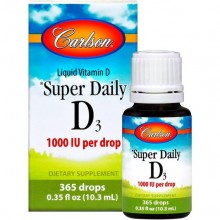 Витамин D Carlson Labs Super Daily D3 1000 IU 0.35 fl oz 10,3 ml