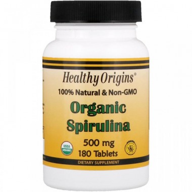 Спирулина Healthy Origins Spirulina (Organic) 500 mg 180 Tabs