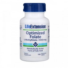 Фолиевая кислота Life Extension Optimized Folate 1000 mcg 100 Veg Tabs