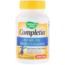 Комплекс для профилактики диабета Nature's Way Completia Diabetic Multi-Vitamin Iron Free 90 Tabs Комплекс для профилактики диабета Nature's Way Completia Diabetic Multi-Vitamin Iron Free 90 Tabs