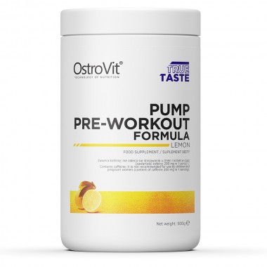 Комплекс до тренировки OstroVit PUMP Pre-Workout 500 g /50 servings/ Lemon