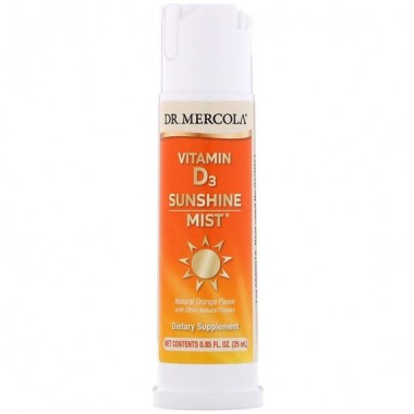 Витамин D Dr. Mercola Vitamin D3 Sunshine Mist 0.85 fl oz 25 ml Natural Orange Flavor