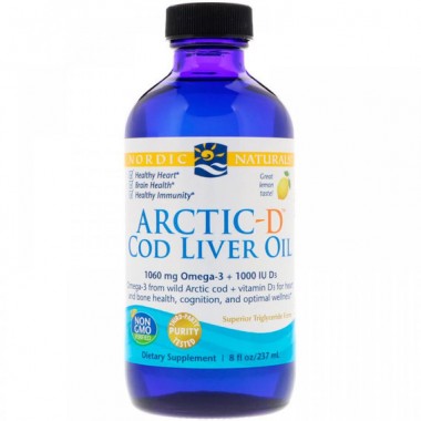Жир из печени трески Nordic Naturals Arctic-D Cod Liver Oil 8 fl oz 237 ml Lemon Жир из печени трески Nordic Naturals Arctic-D Cod Liver Oil 8 fl oz 237 ml Lemon