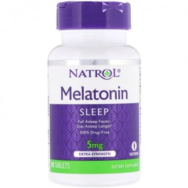 Мелатонин для сна Natrol Melatonin Extra Strength 5 mg 60 Tabs NTL-04462