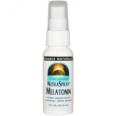Мелатонин для сна Source Naturals NutraSpray Melatonin, 2 fl oz 59,14 ml Natural Orange Flavor SNS-00328