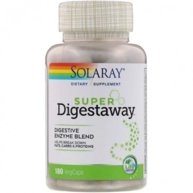 Пищеварительные ферменты Solaray Super Digestaway, Digestive Enzyme Blend 180 Veg Caps SOR-04802