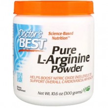 Аргинин Doctor's Best Pure L-Arginine Powder, 10.6 oz 300 g /50 servings/ DRB-00374