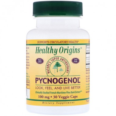 Пикногенол Healthy Origins Pycnogenol 100 mg 30 Veg Caps HO41371