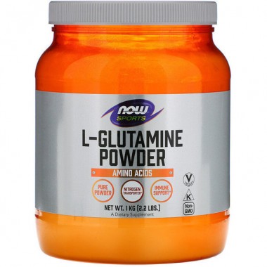 Глютамин NOW Foods L-Glutamine Sports Powder, 2.2 lbs 1000 g /200 servings/