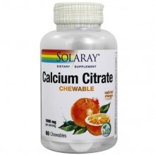 Микроэлемент Кальций Solaray Calcium Citrate 1000 mg 60 Chewables Natural Orange Flavor SOR-04584 Микроэлемент Кальций Solaray Calcium Citrate 1000 mg 60 Chewables Natural Orange Flavor SOR-04584