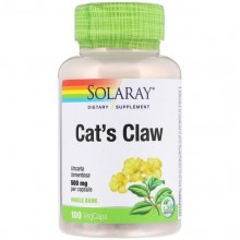 Кошачий коготь Solaray Cat's Claw 500 mg 100 Veg Caps SOR-01125