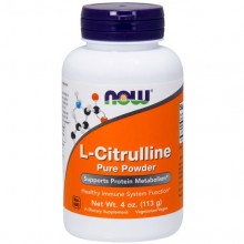 Цитруллин NOW Foods L-Citrulline, Pure Powder, 4 oz 113 g /75 servings/ NOW-00214